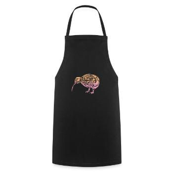 Maori Kiwi Bird Orange Pink - Gift Idea - Cooking Apron - black - Front - AI Model Male 185 dark (185cm)