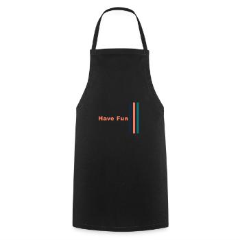 Have Fun Stripes Design - Kochschürze - Schwarz - Vorne - AI Model Male 185 dark (185cm)