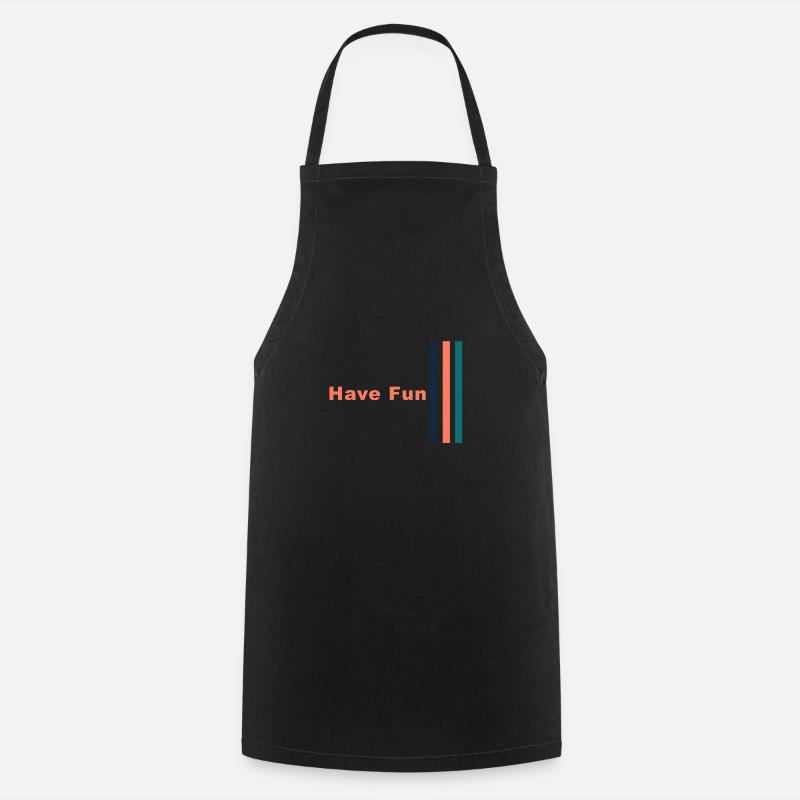 Amusez-vous avec les rayures - Tablier de cuisine - noir