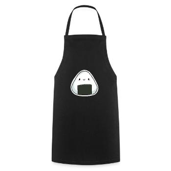 Chibi Onigiri - Kochschürze - Schwarz - Vorne - AI Model Male 185 dark (185cm)