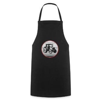 tractor - Cooking Apron - black - Front - AI Model Male 185 dark (185cm)