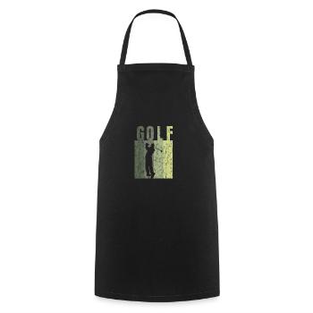 Golf Golfing Shirt Gift Idea Golfer Vintage - Cooking Apron - black - Front - AI Model Male 185 dark (185cm)