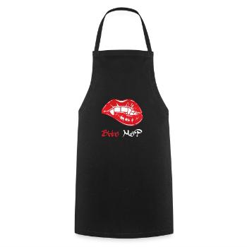Bite Me Vampire Vampir Love Lippen - Kochschürze - Schwarz - Vorne - AI Model Male 185 dark (185cm)