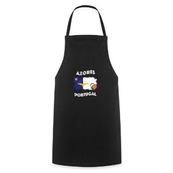 Azores Azores Hawk Portugal Heart Flag Flag - Cooking Apron - black - Front - AI Model Male 185 dark (185cm)