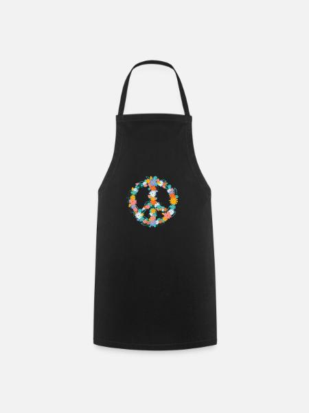 Signes de paix - Tablier de cuisine - noir