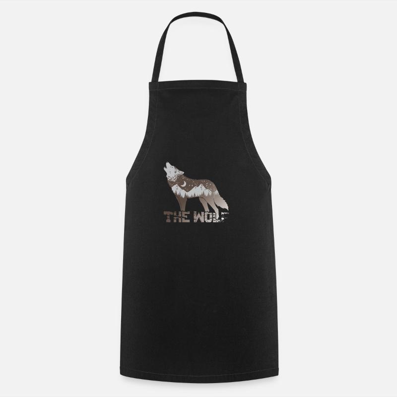 Der Wolf - Kochschürze - Schwarz