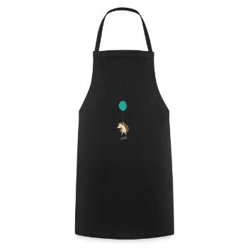 Hérisson volant - Tablier de cuisine - noir - Devant - AI Model Male 185 dark (185cm)