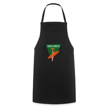 Summer paradise - Cooking Apron - black - Front - AI Model Male 185 dark (185cm)