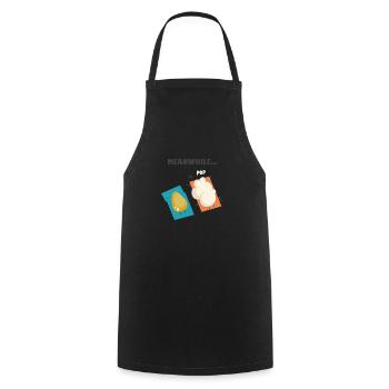 pop-corn - Tablier de cuisine - noir - Devant - AI Model Male 185 dark (185cm)