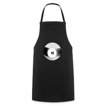 Billiard Ball 8 Black Eighth - Cooking Apron - black - Front - AI Model Male 185 dark (185cm)