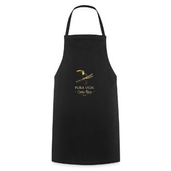 Tukan - Costa Rica : Pura Vida - Tablier de cuisine - noir - Devant - AI Model Male 185 dark (185cm)