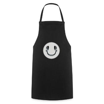 MUSIC SMILE - Cooking Apron - black - Front - AI Model Male 185 dark (185cm)