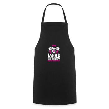 30th birthday - Cooking Apron - black - Front - AI Model Male 185 dark (185cm)