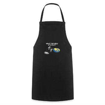 It’s Flat Meme Flat Earth Society Funny T-Shirt - Kochschürze - Schwarz - Vorne - AI Model Male 185 dark (185cm)