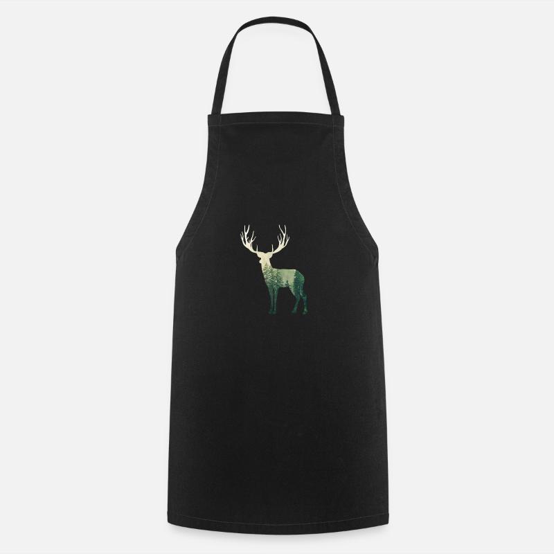 Deer forest - Cooking Apron - black