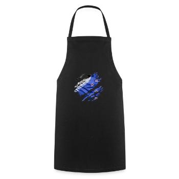 Drapeau néo-zélandais à l'intérieur - Tablier de cuisine - noir - Devant - AI Model Male 185 dark (185cm)