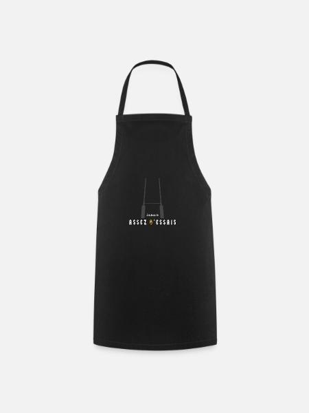 NEVER ENOUGH TESTS! - Word games - Cooking Apron - black