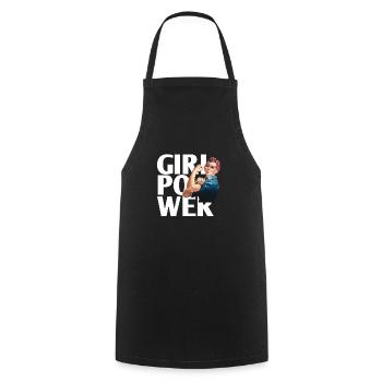 Lady Lady Teen Mom Girl Power Idée cadeau - Tablier de cuisine - noir - Devant - AI Model Male 185 dark (185cm)
