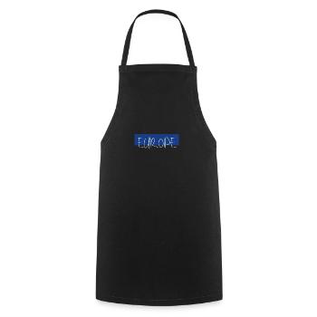 EUROPE simple - Cooking Apron - black - Front - AI Model Male 185 dark (185cm)