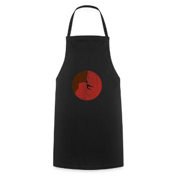 When climbing on the rock - Cooking Apron - black - Front - AI Model Male 185 dark (185cm)