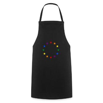 EuroStars - Tablier de cuisine - noir - Devant - AI Model Male 185 dark (185cm)