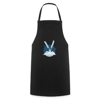 Skiing, skiing - Cooking Apron - black - Front - AI Model Male 185 dark (185cm)