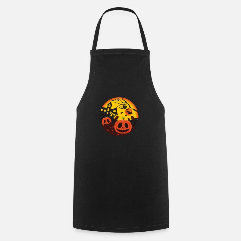 Halloween bat pumpkin scary - Cooking Apron - black