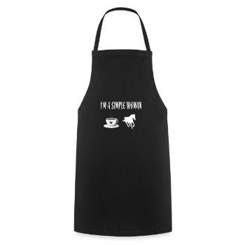 Kaffee Pferde - Cooking Apron - black - Front - AI Model Male 185 dark (185cm)