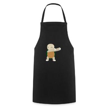 Dabbing Dabbing Sea Turtle - Gift Idea - Cooking Apron - black - Front - AI Model Male 185 dark (185cm)