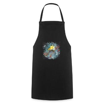 Oiseau de sikorka - Tablier de cuisine - noir - Devant - AI Model Male 185 dark (185cm)
