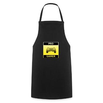 Pro Gamer Zocker Design - Kochschürze - Schwarz - Vorne - AI Model Male 185 dark (185cm)