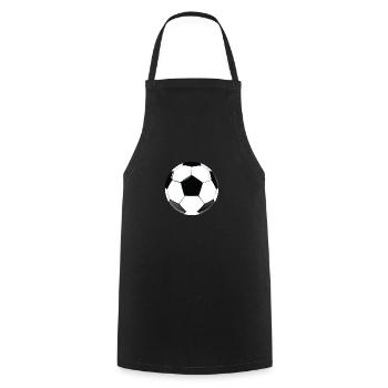shiny detail football soccer ball - Cooking Apron - black - Front - AI Model Male 185 dark (185cm)