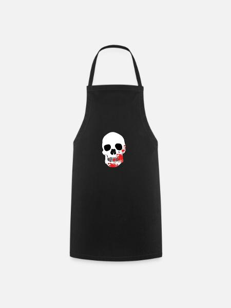 blut totenkopf - Kochschürze - Schwarz