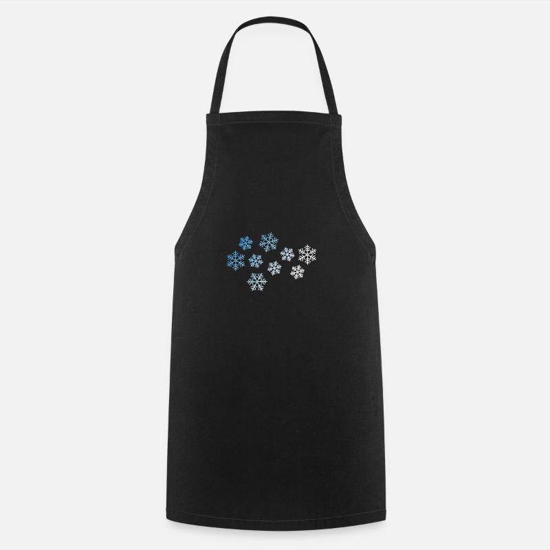 Winter Snowflake - Cooking Apron - black