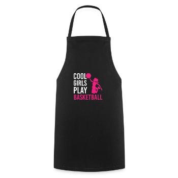 Basketball Cool Girls joue au cadeau de basket - Tablier de cuisine - noir - Devant - AI Model Male 185 dark (185cm)