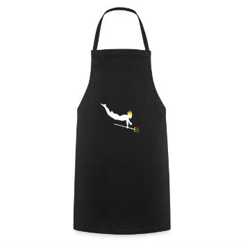 Swimmer with crown and trident - Cooking Apron - black - Front - AI Model Male 185 dark (185cm)