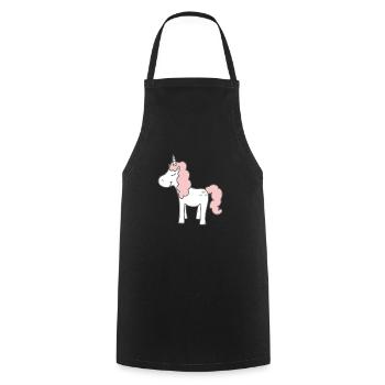Licorne douce - Tablier de cuisine - noir - Devant - AI Model Male 185 dark (185cm)
