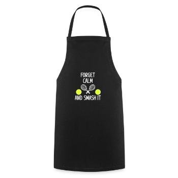 Funny tennis saying | Tennis player gifts - Cooking Apron - black - Front - AI Model Male 185 dark (185cm)