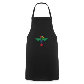 Aztec symbol eagle tribal design gift idea - Cooking Apron - black - Front - AI Model Male 185 dark (185cm)