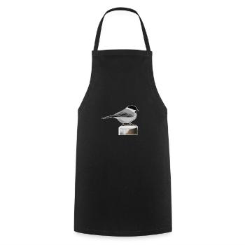 Oiseau Mésange Saule Peint Design Animal - Tablier de cuisine - noir - Devant - AI Model Male 185 dark (185cm)