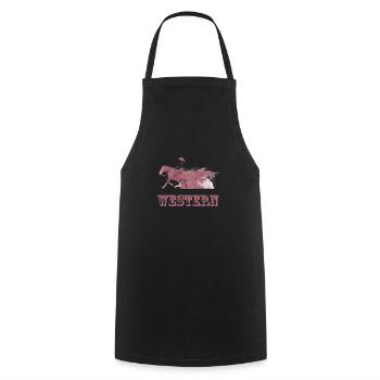 western riding - Cooking Apron - black - Front - AI Model Male 185 dark (185cm)