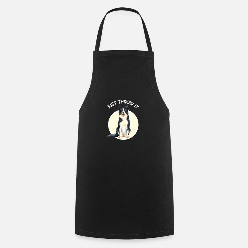 Border Collie - Cooking Apron - black