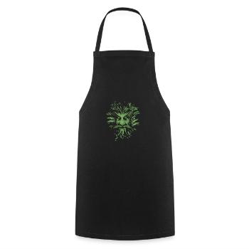 Keltische Symbole Grüner Mann Geschenkidee - Kochschürze - Schwarz - Vorne - AI Model Male 185 dark (185cm)