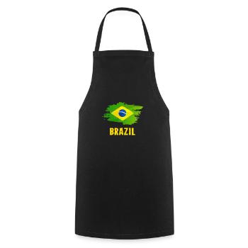 brazil - Cooking Apron - black - Front - AI Model Male 185 dark (185cm)