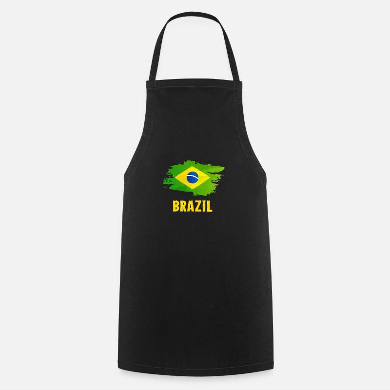 brazil - Cooking Apron - black