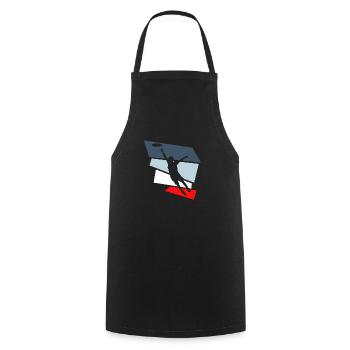 frisbee ultimate frisbee - Tablier de cuisine - noir - Devant - AI Model Male 185 dark (185cm)