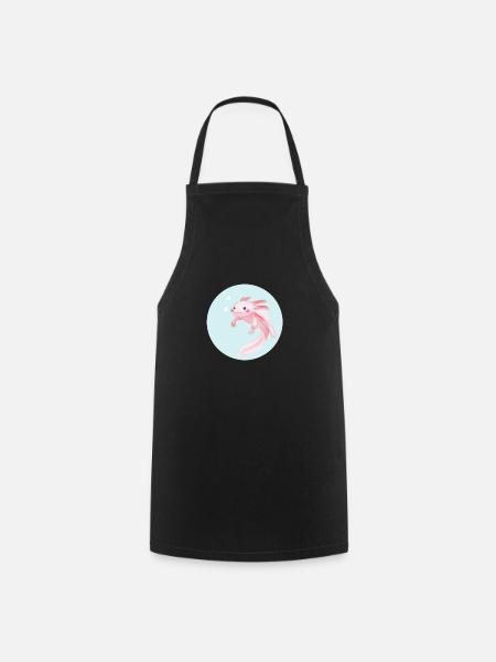 Sweet Axolotl in the sea - Tablier de cuisine - noir
