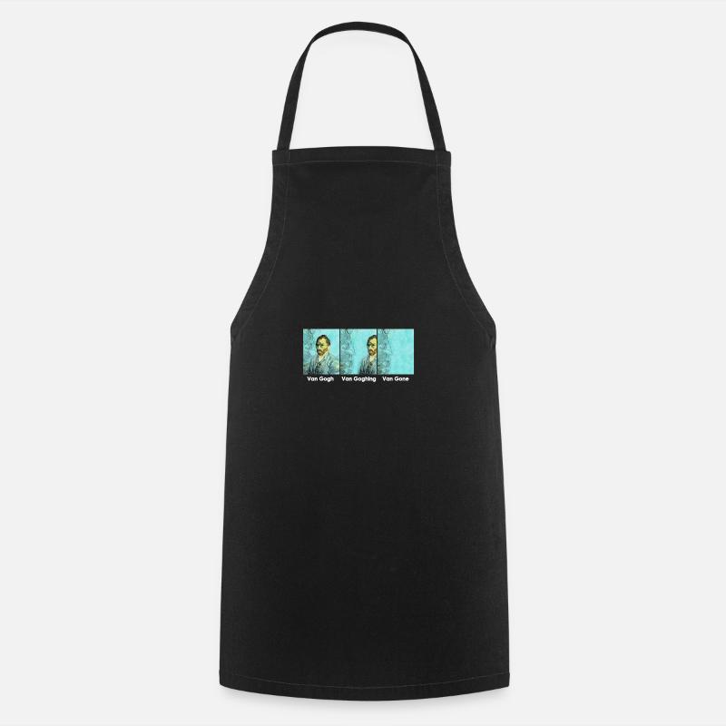 Van Gogh Van Goghing Van Gone Meme - Tablier de cuisine - noir