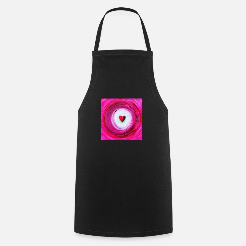 Heart strength - Cooking Apron - black
