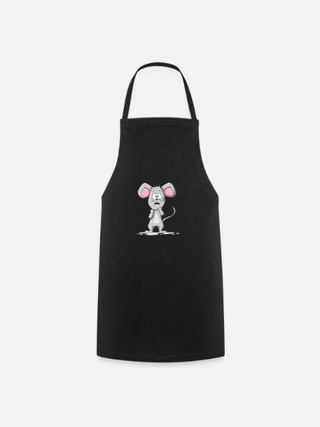 Anxious mouse - Cooking Apron - black